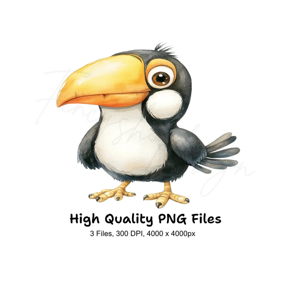 Cute Toucan Bird Clipart Bundle