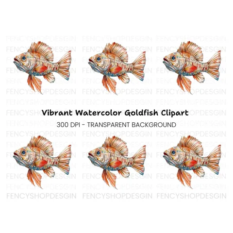 Vibrant Goldfish Clipart Bundle