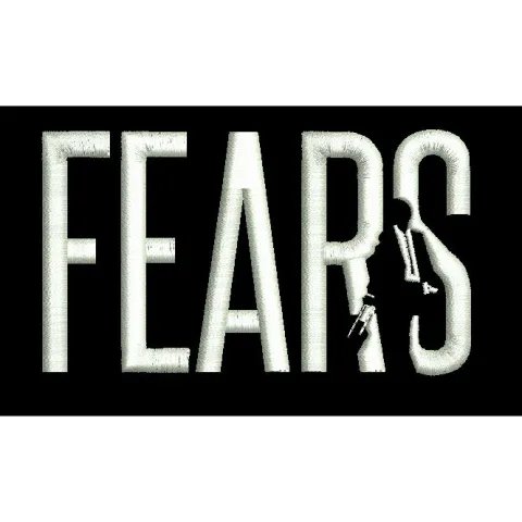 Stitched Fears Text Embroidery Design