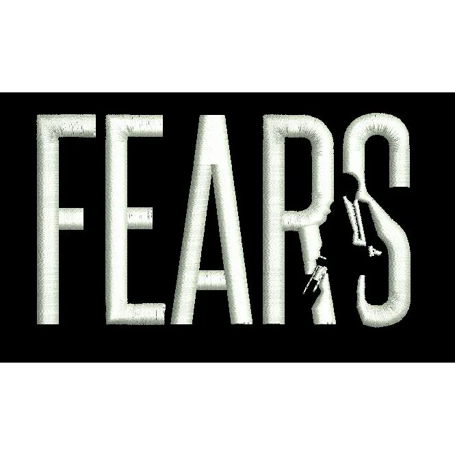 Stitched Fears Text Embroidery Design