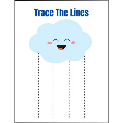 Trace the Lines Pattern Practice