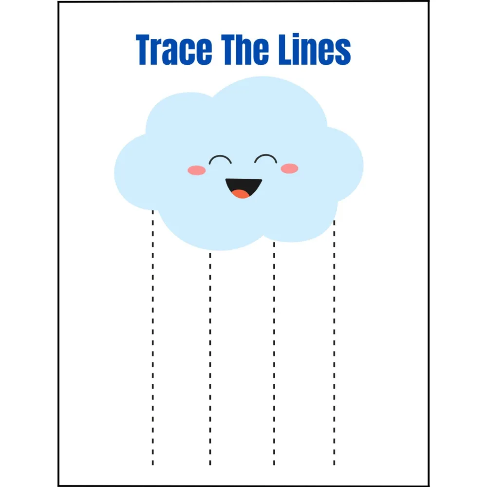 Trace the Lines Pattern Practice