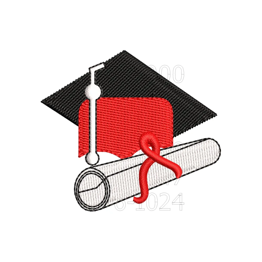 Cap of Success Embroidery Design