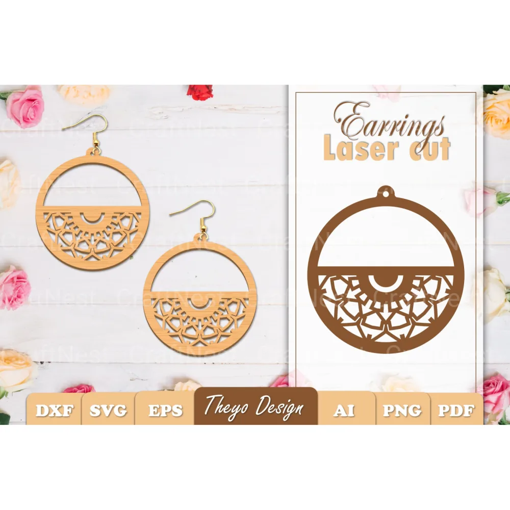 Earrings Mandala SVG Bundle