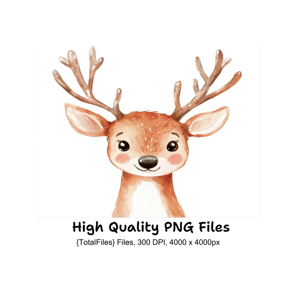 Sweet Fawn Duo Clipart Bundle