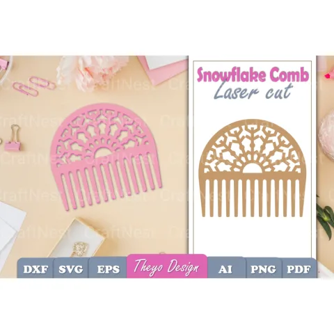 Comb Snowflake SVG Bundle
