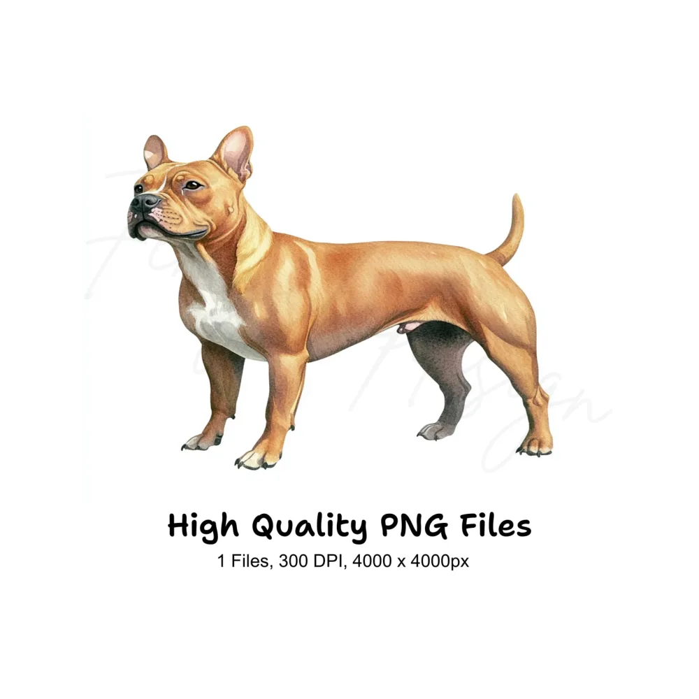 American Staffordshire Terrier Clipart Bundle