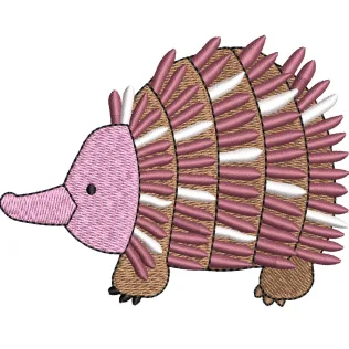 Hedgehog Embroidery Design