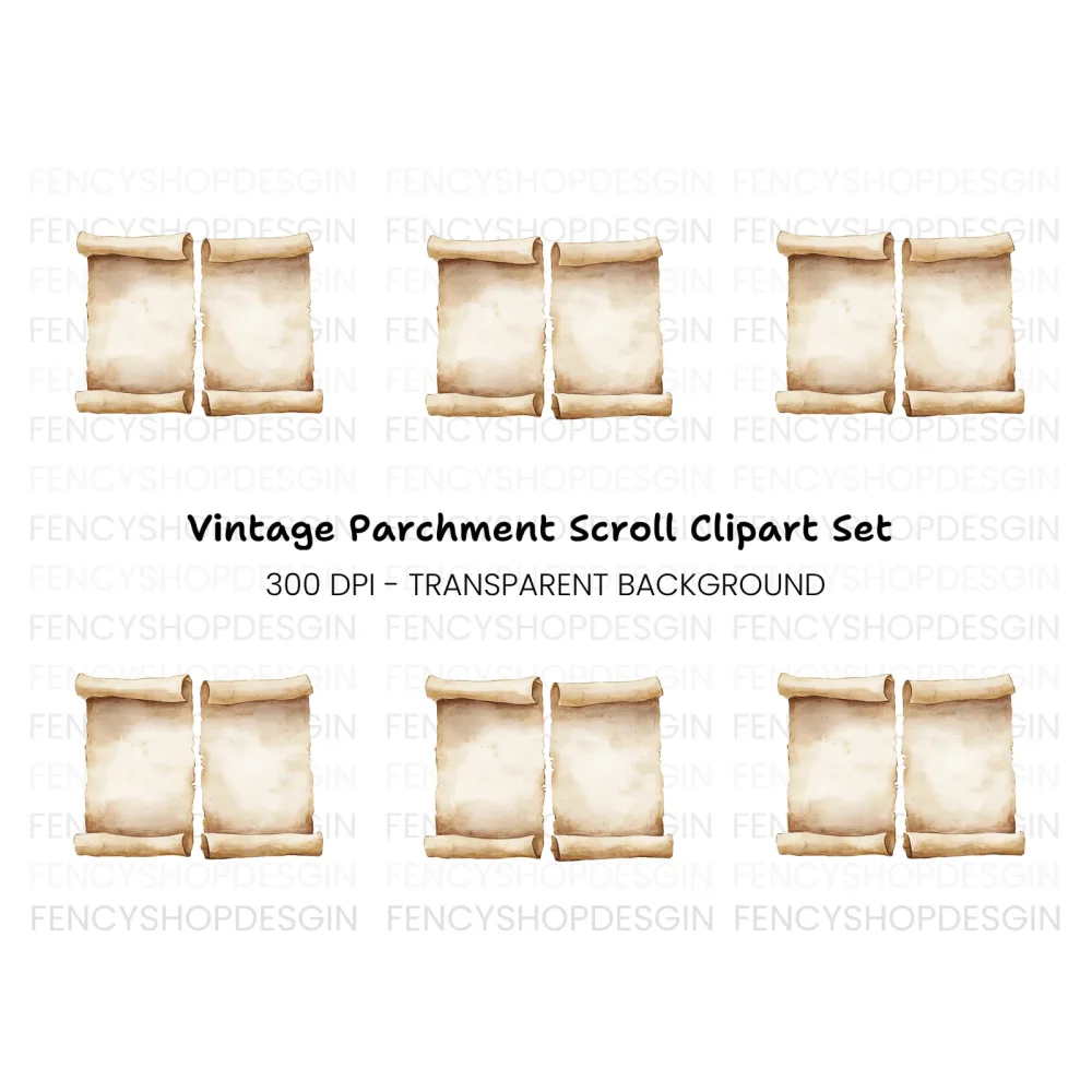 Vintage Scrolls Clipart Bundle