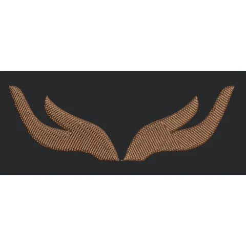 Cupped Hands Outline Embroidery Design