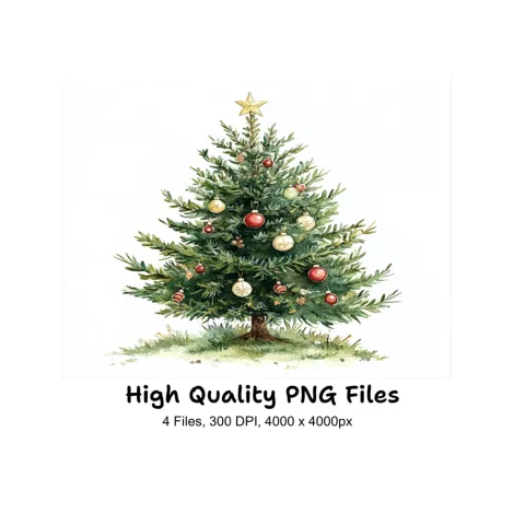 Christmas Tree Clipart Bundle