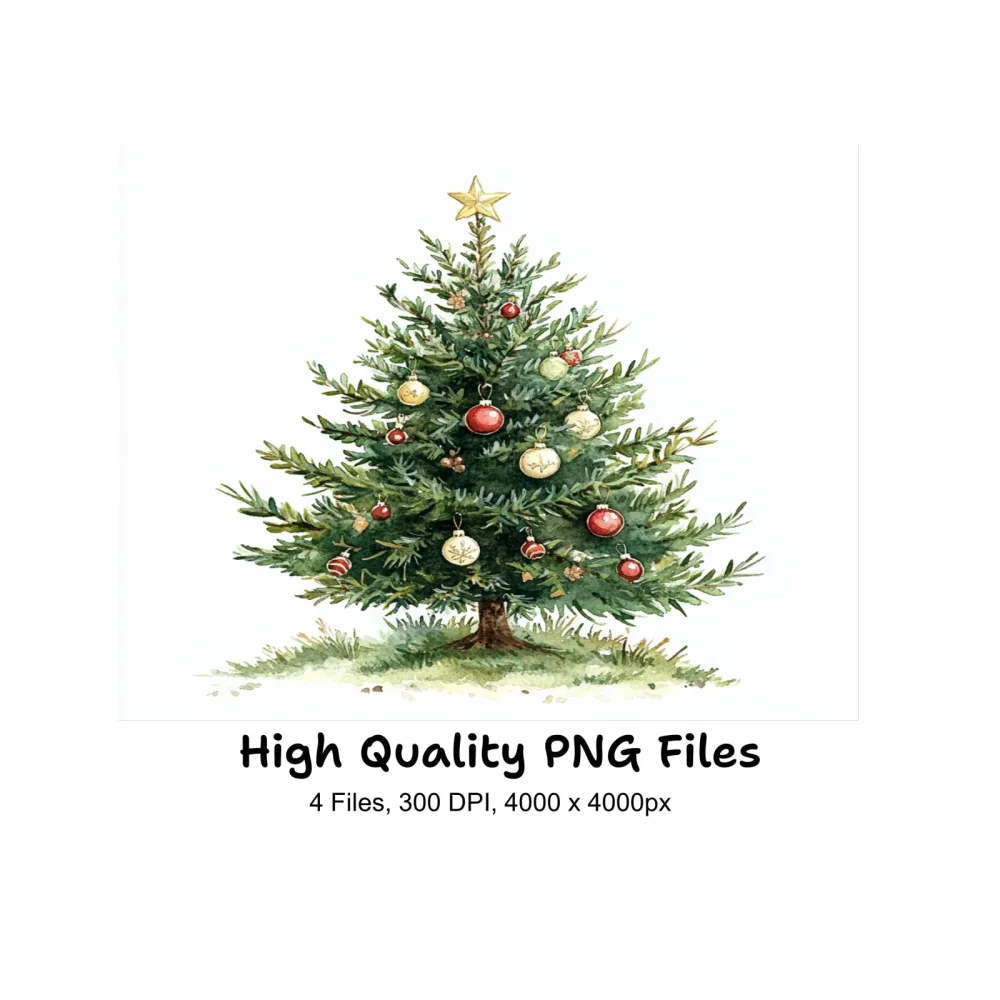 Christmas Tree Clipart Bundle