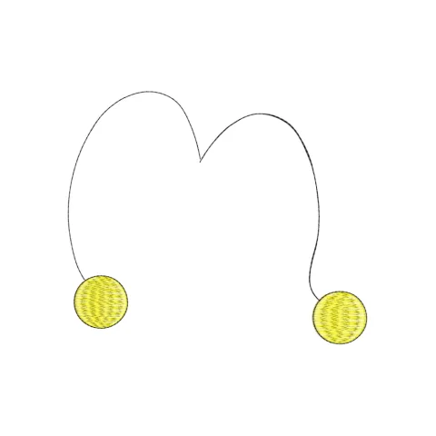 Tiny Yellow Balls Embroidery Design