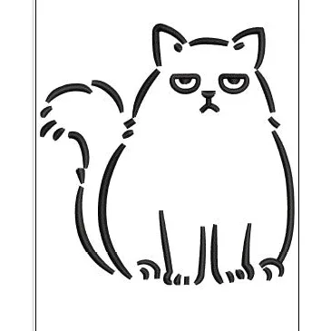 Cat Embroidery Design