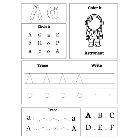 Alphabet Tracing Coloring Worksheets