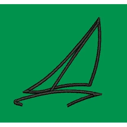 Abstract Geometric Sail Silhouette Embroidery Design