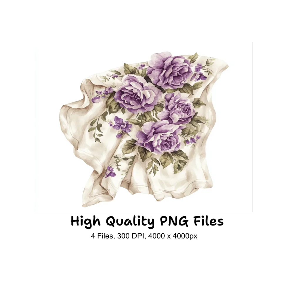 Floral Blanket Clipart Bundle