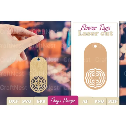 Flower Tags SVG Bundle
