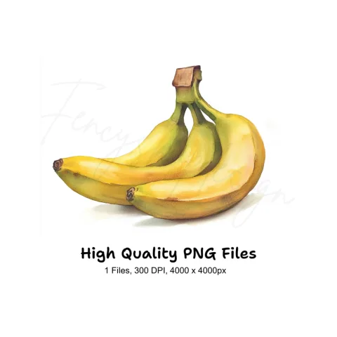 Single Bunch Bananas Clipart Bundle