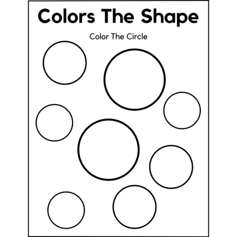 Color the Shape Worksheets