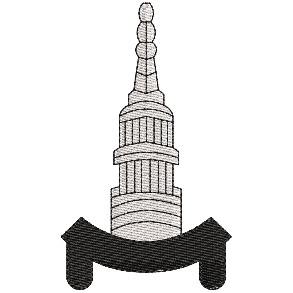 Tower Embroidery Design