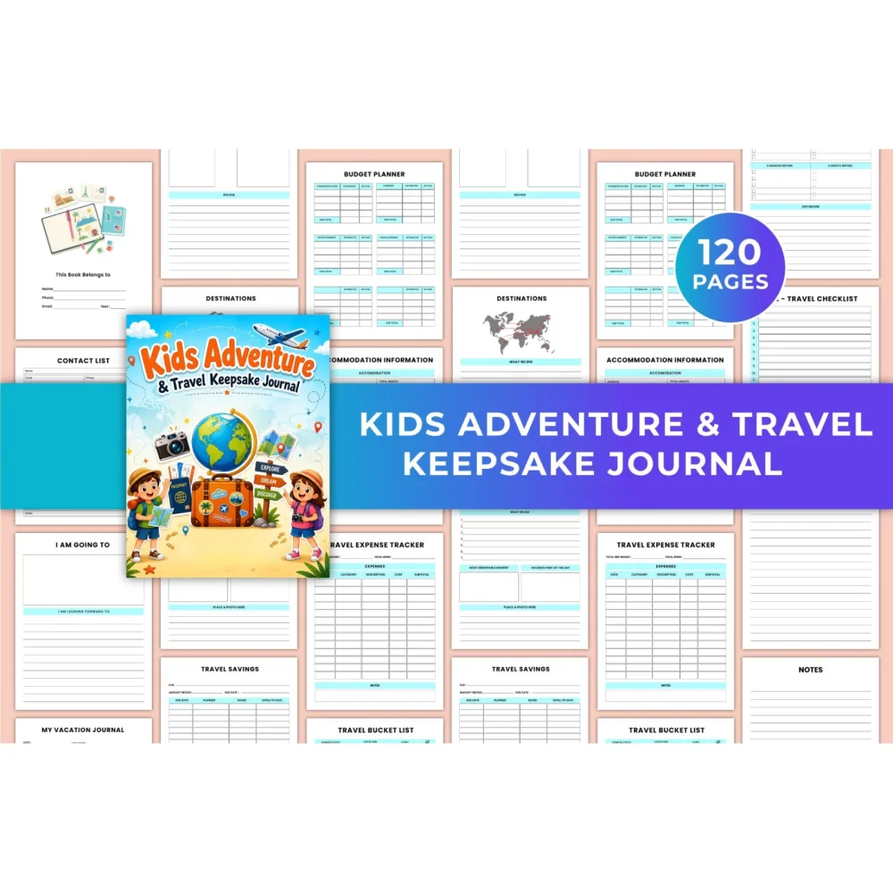 Kids Adventure Travel Keepsake Journal