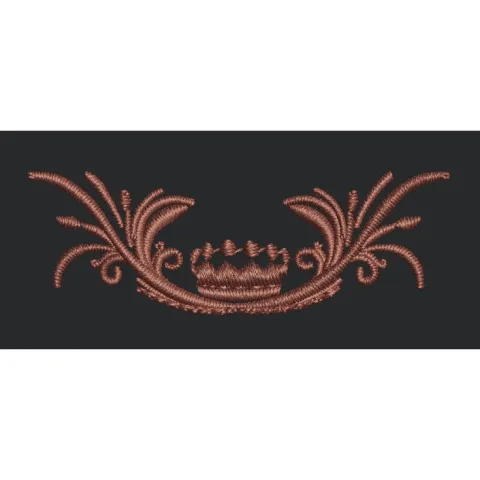Ornate Crown Filigree Embroidery Design