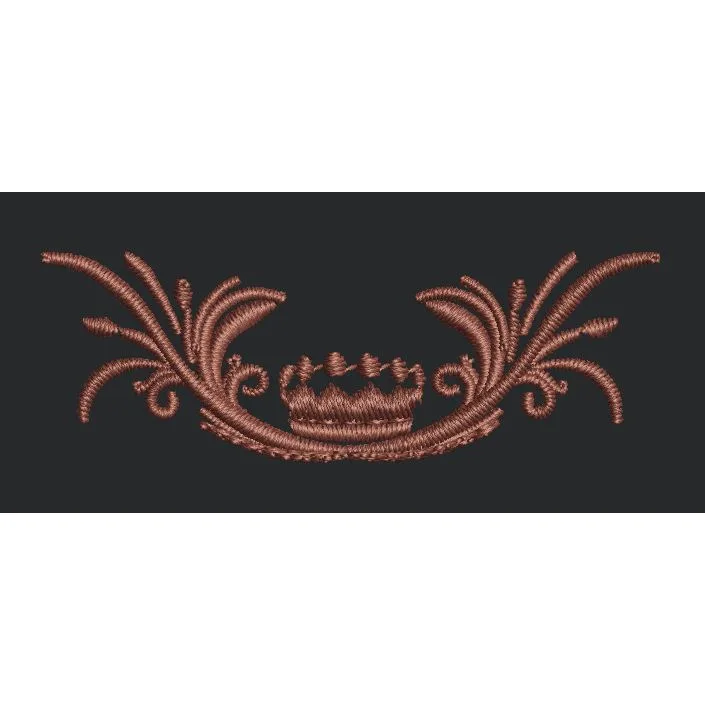 Ornate Crown Filigree Embroidery Design