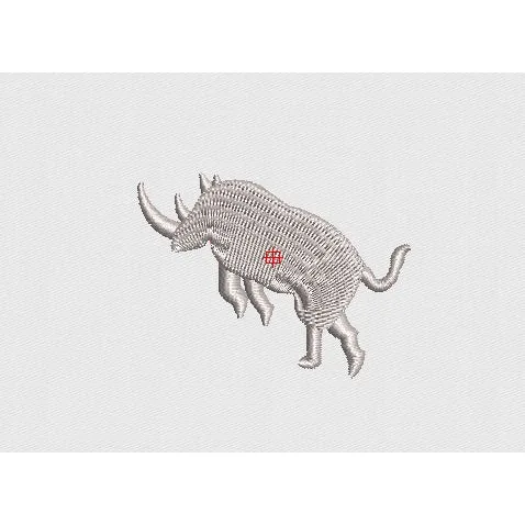 Rhino Embroidery Design
