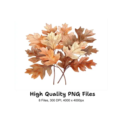 Autumn Leaves Clipart Bundle