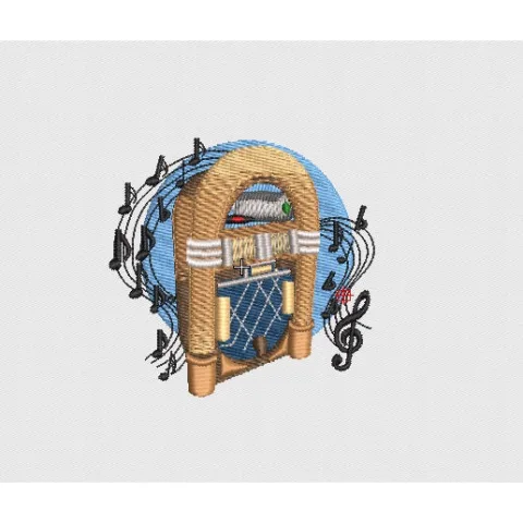 Music Embroidery Design