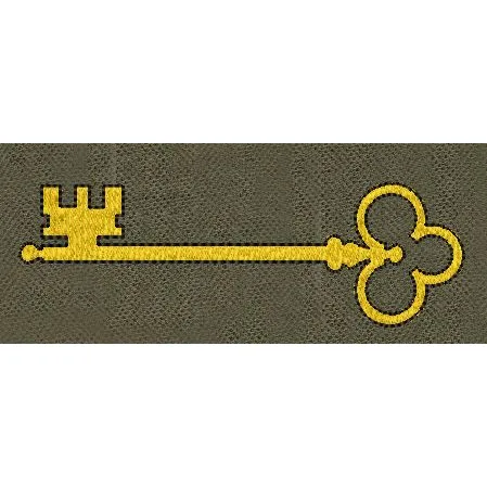 Golden Key Embroidery Design