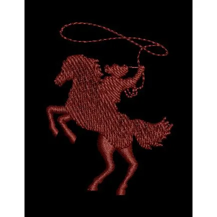 Rearing Stallion Rodeo Embroidery Design