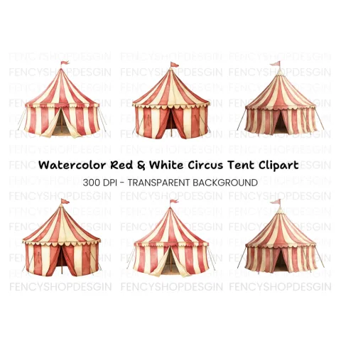 Circus Tent Clipart Bundle