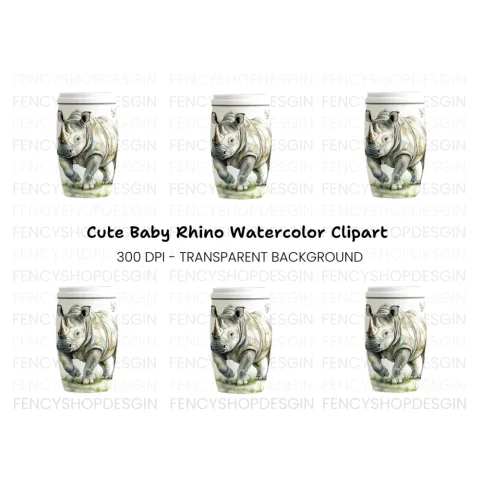 Rhino Clipart Bundle