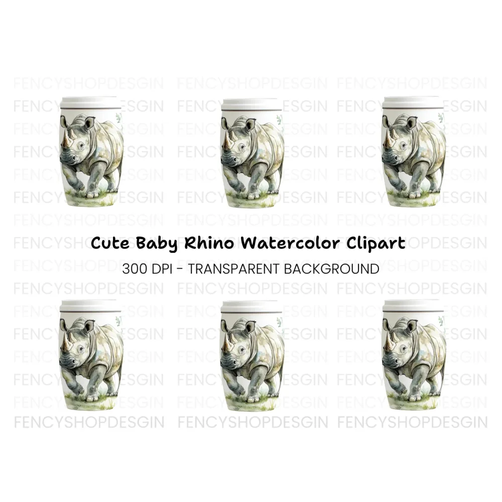 Rhino Clipart Bundle