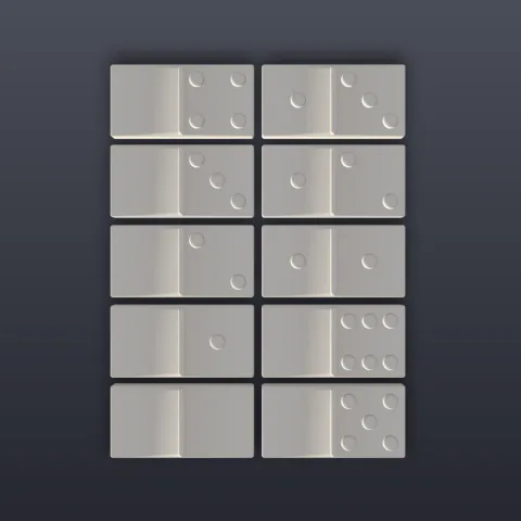 Dominoes Set 3D Print STL File