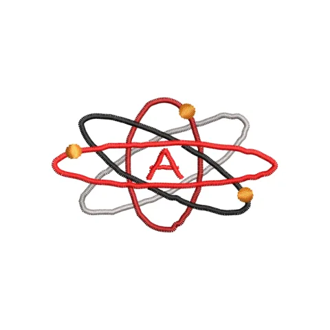 Atom Embroidery Design