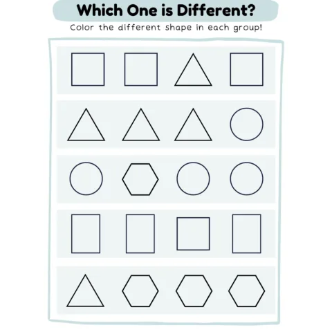 Different Shape Coloring Worksheets