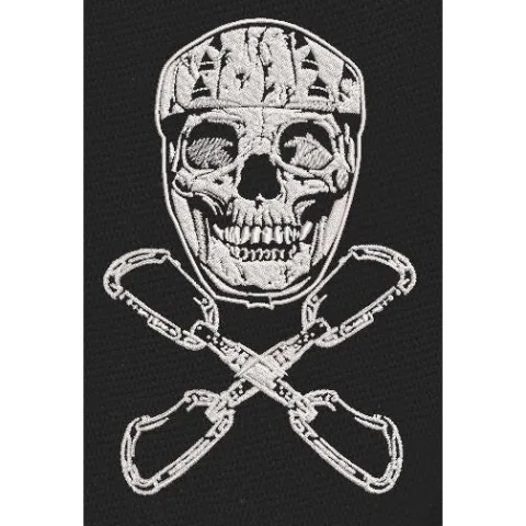 Human Skull Helmet Embroidery Design