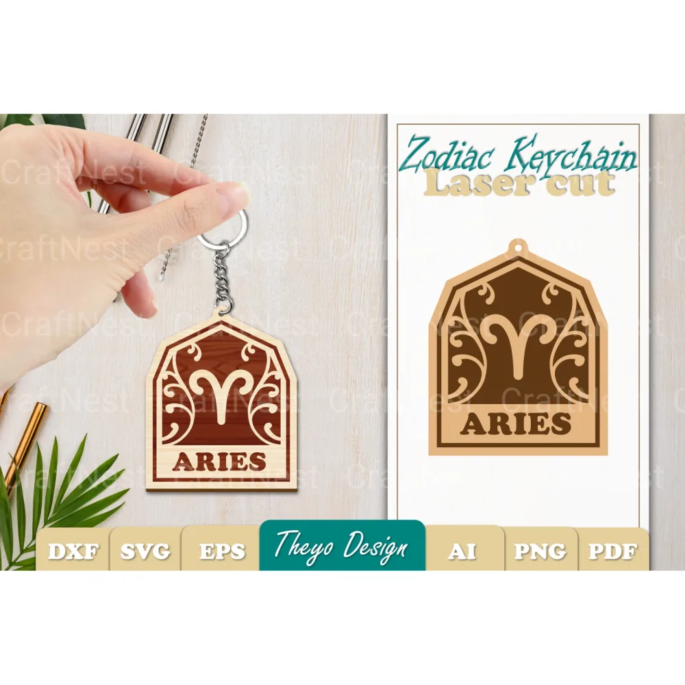 Zodiac Keychain SVG Bundle