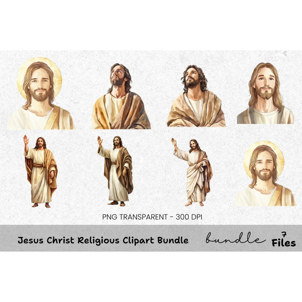 Jesus Christ Religious Clipart Bundle