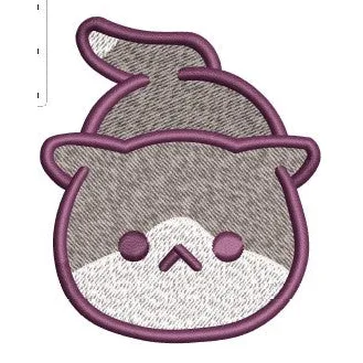 Cat Face Embroidery Design