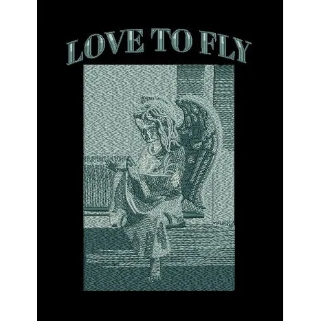 Love To Fly Embroidery Design