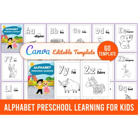 Alphabet Preschool Learning Planner for Kids