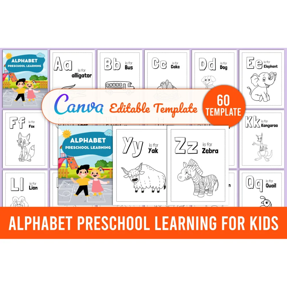 Alphabet Preschool Learning Planner for Kids