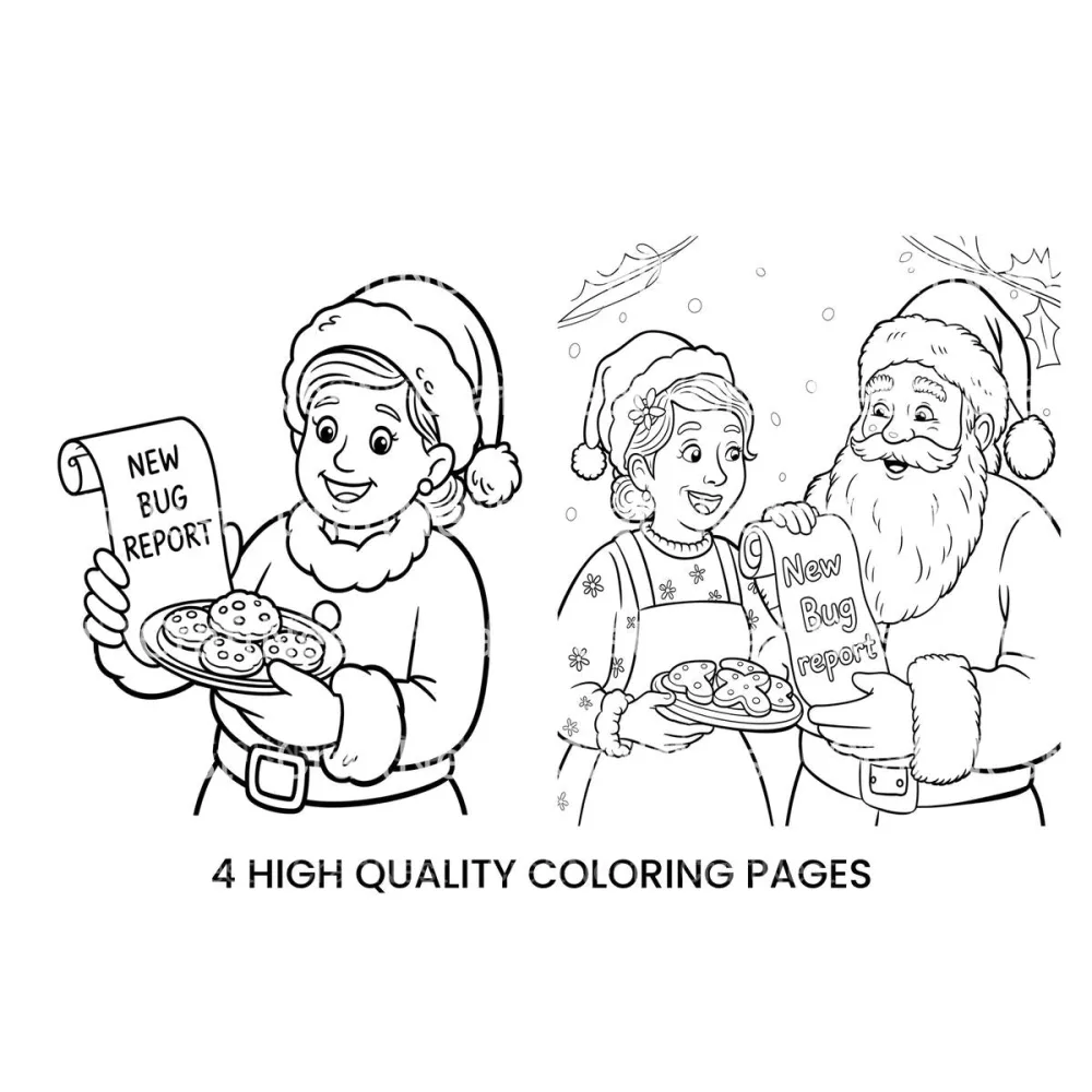 Mrs. Claus Bug Report Coloring Books