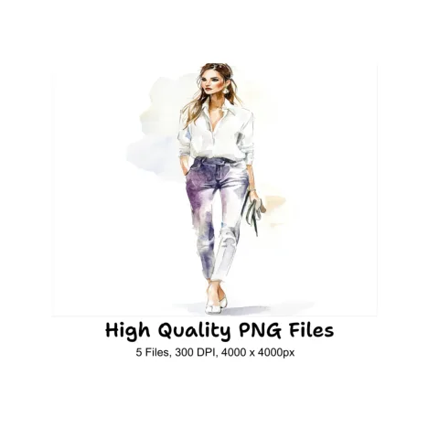 Fashionable Women Clipart Bundle