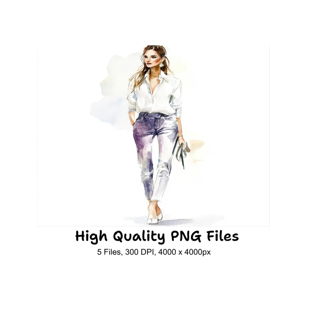 Fashionable Women Clipart Bundle