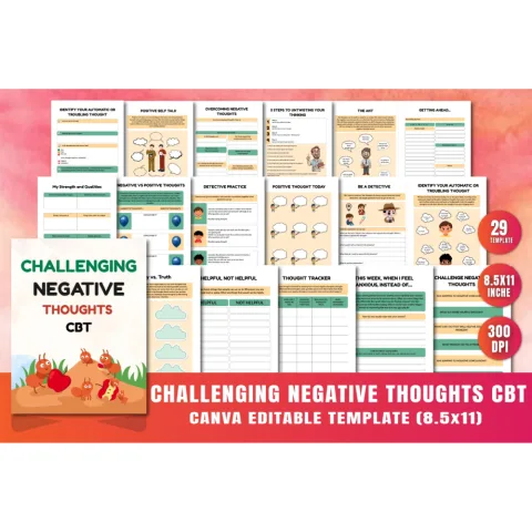 Challenging Negative Thoughts: CBT Planner